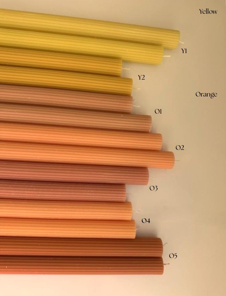 Michelle- AUD -Ribbed Taper Candles