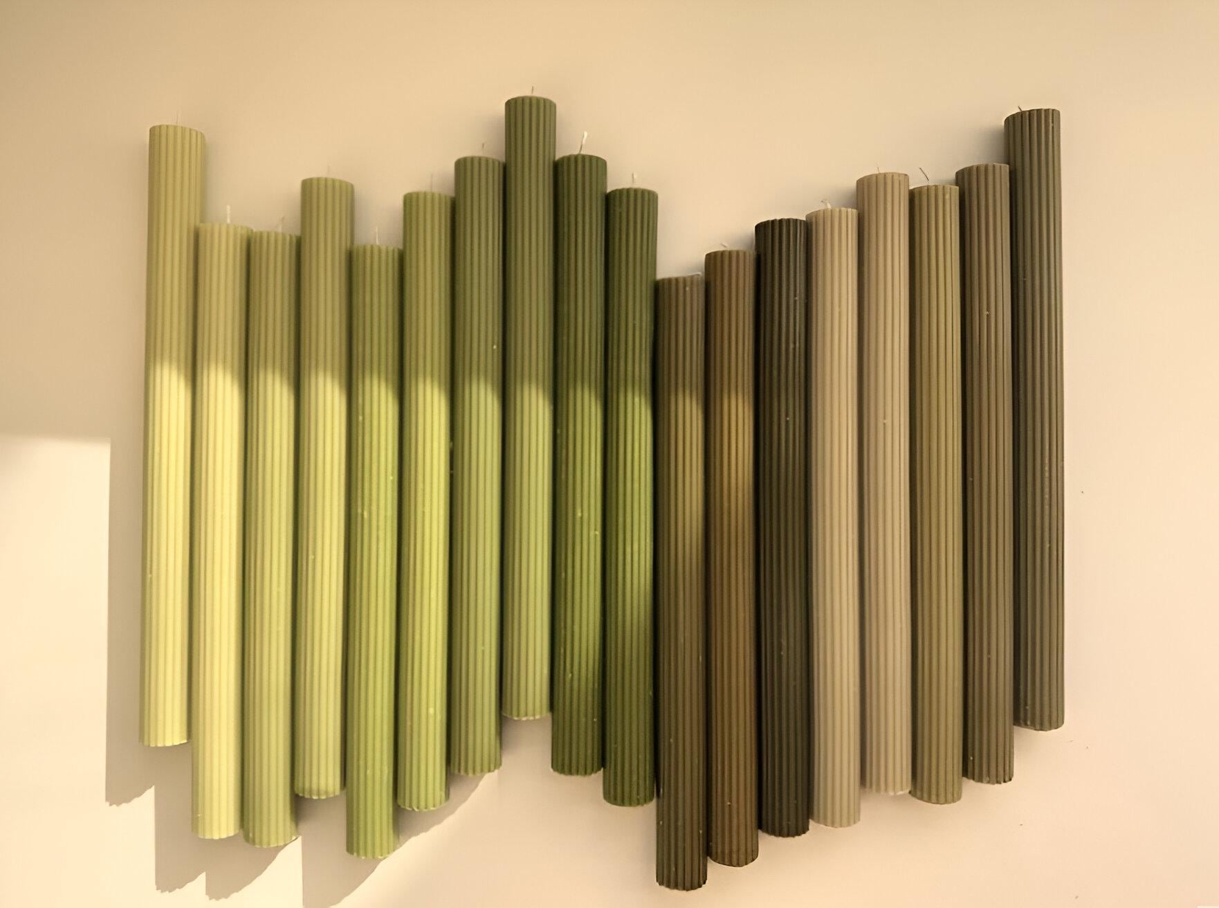 Michelle- AUD -Ribbed Taper Candles