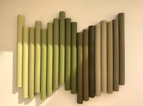 Michelle- AUD -Ribbed Taper Candles