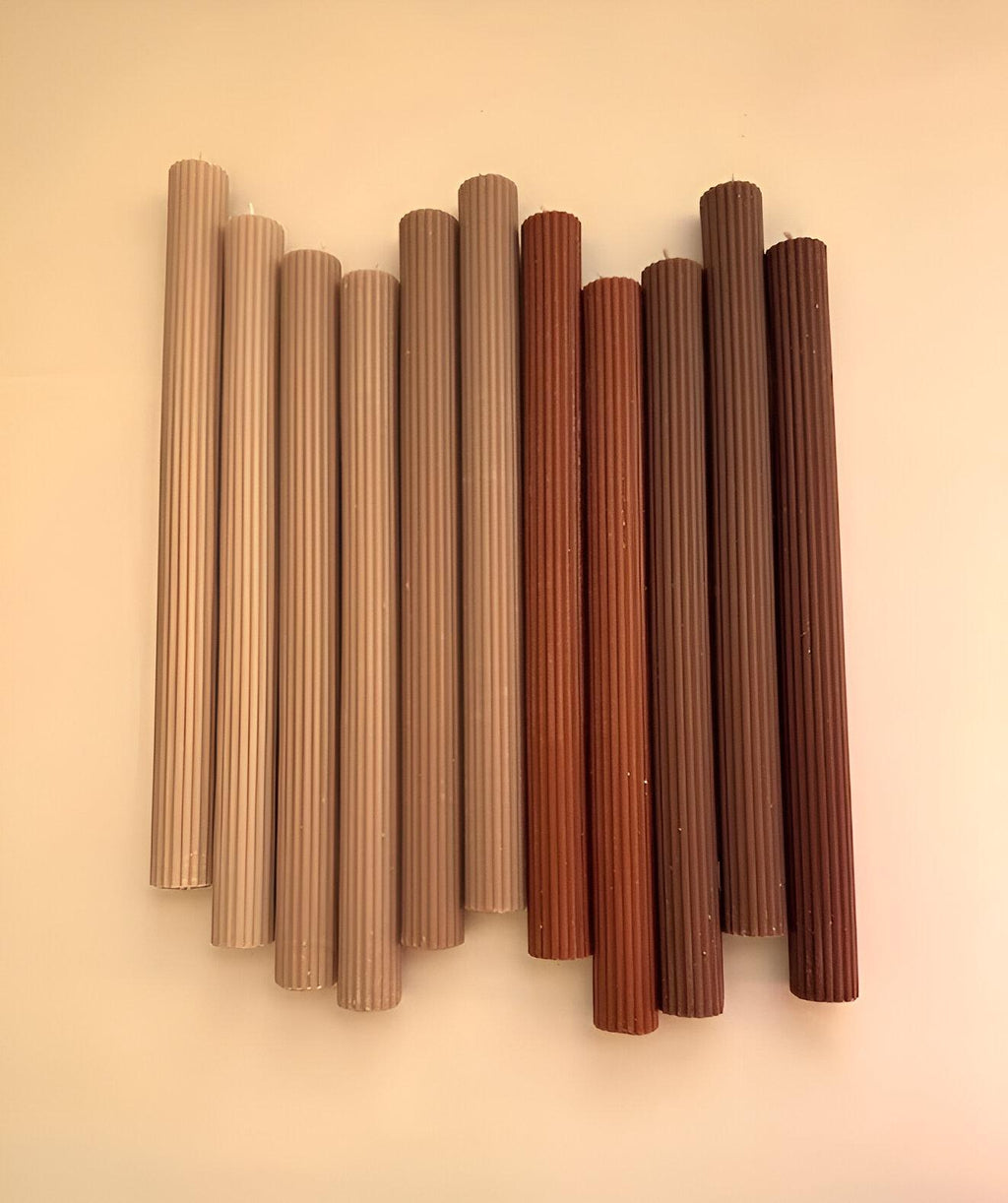 Michelle- AUD -Ribbed Taper Candles